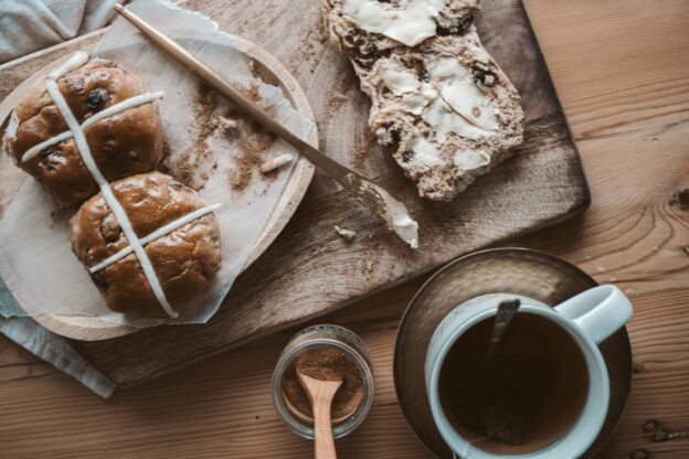 sourdough easter hot cross buns